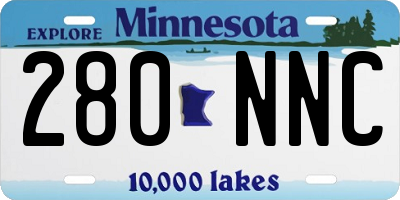 MN license plate 280NNC