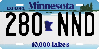 MN license plate 280NND