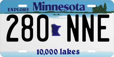 MN license plate 280NNE