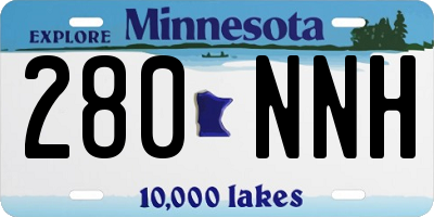 MN license plate 280NNH