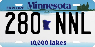 MN license plate 280NNL