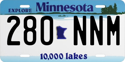 MN license plate 280NNM