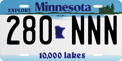 MN license plate 280NNN