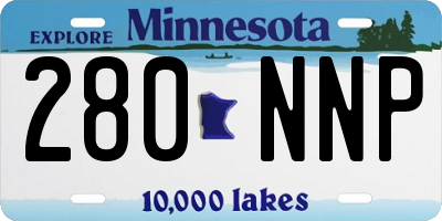 MN license plate 280NNP