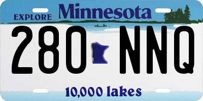 MN license plate 280NNQ