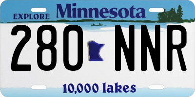 MN license plate 280NNR