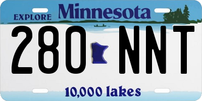 MN license plate 280NNT