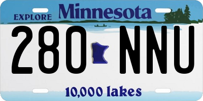 MN license plate 280NNU