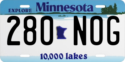 MN license plate 280NOG