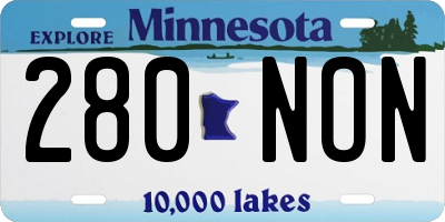 MN license plate 280NON