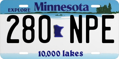 MN license plate 280NPE