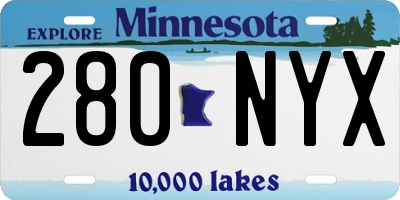 MN license plate 280NYX