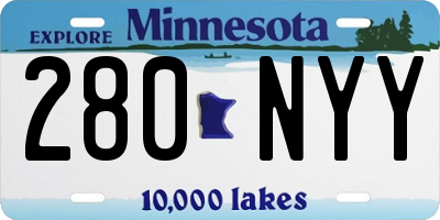MN license plate 280NYY