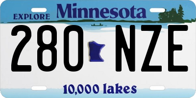 MN license plate 280NZE