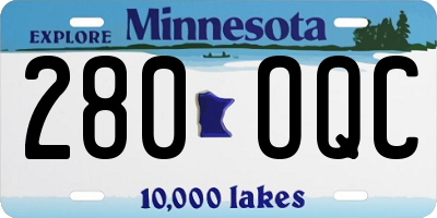 MN license plate 280OQC