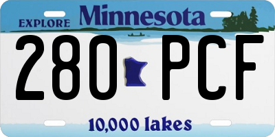 MN license plate 280PCF