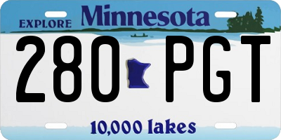 MN license plate 280PGT