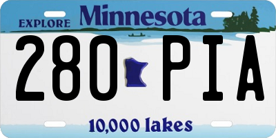 MN license plate 280PIA