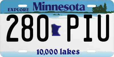 MN license plate 280PIU