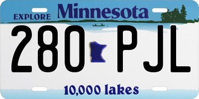 MN license plate 280PJL