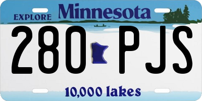 MN license plate 280PJS