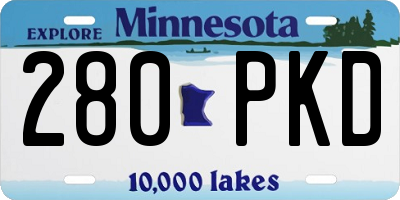 MN license plate 280PKD