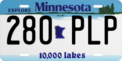 MN license plate 280PLP