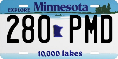 MN license plate 280PMD