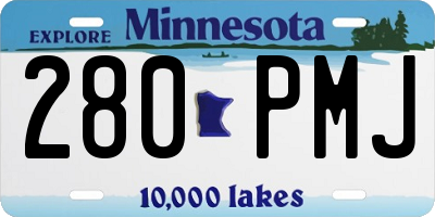 MN license plate 280PMJ