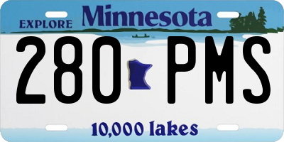 MN license plate 280PMS