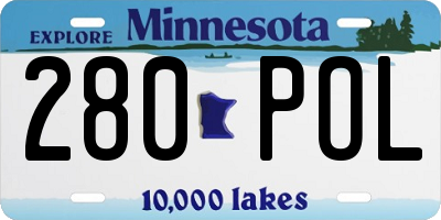 MN license plate 280POL