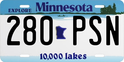 MN license plate 280PSN