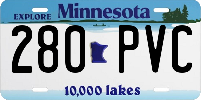 MN license plate 280PVC
