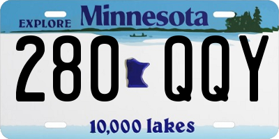 MN license plate 280QQY