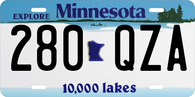 MN license plate 280QZA