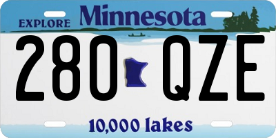 MN license plate 280QZE