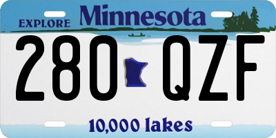 MN license plate 280QZF