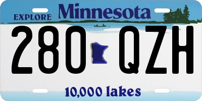 MN license plate 280QZH