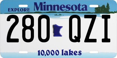 MN license plate 280QZI