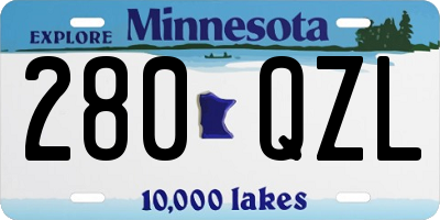 MN license plate 280QZL