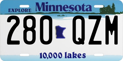MN license plate 280QZM