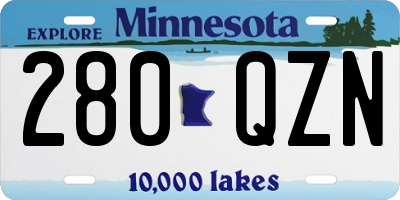 MN license plate 280QZN