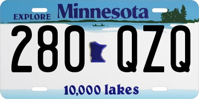 MN license plate 280QZQ