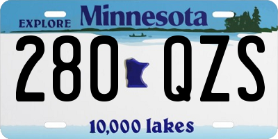 MN license plate 280QZS