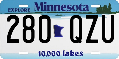 MN license plate 280QZU
