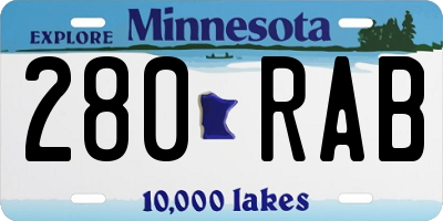 MN license plate 280RAB