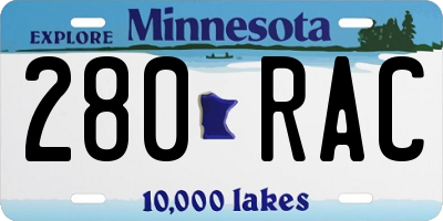 MN license plate 280RAC
