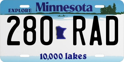 MN license plate 280RAD