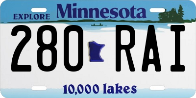MN license plate 280RAI