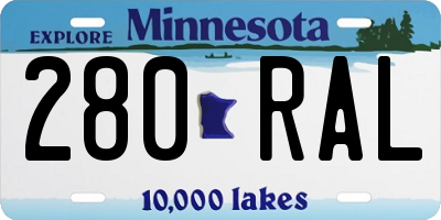 MN license plate 280RAL